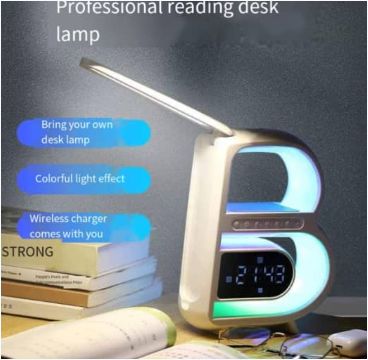 Wireless Charging Speaker With Clock Colorful Atmosphere Light
