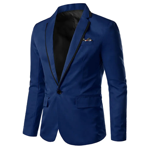 Blazer Masculino Homme Slim Fit for Men Stylish Casual Solid Blazer Business Wedding Party Outwear Coat Suit Tops Men Coats
Blue -Black