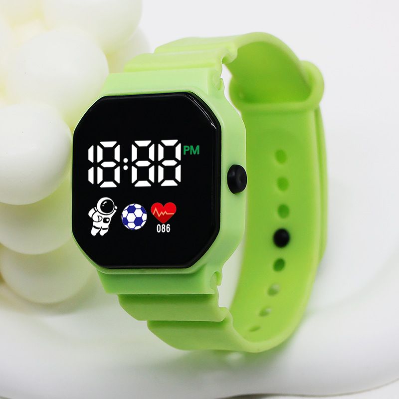 Wrist Watch LED Fashion Electronic Watch Square Number Sports Student Button Electronic Watch
