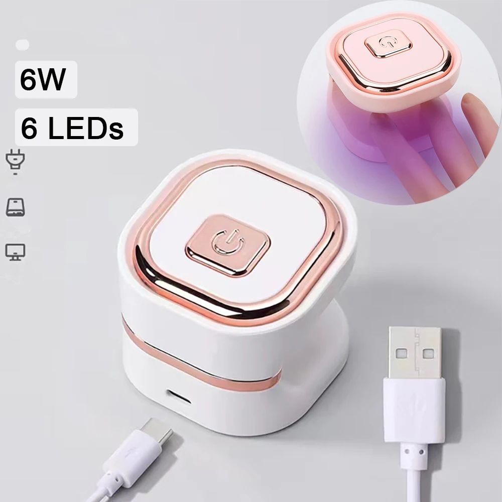 Mini Nail Dryer Pink Nail Lamp Portable UV LED Lamp For Nails USB UV Light for Gel Nails Nail Drying Gel Lamp Manicure