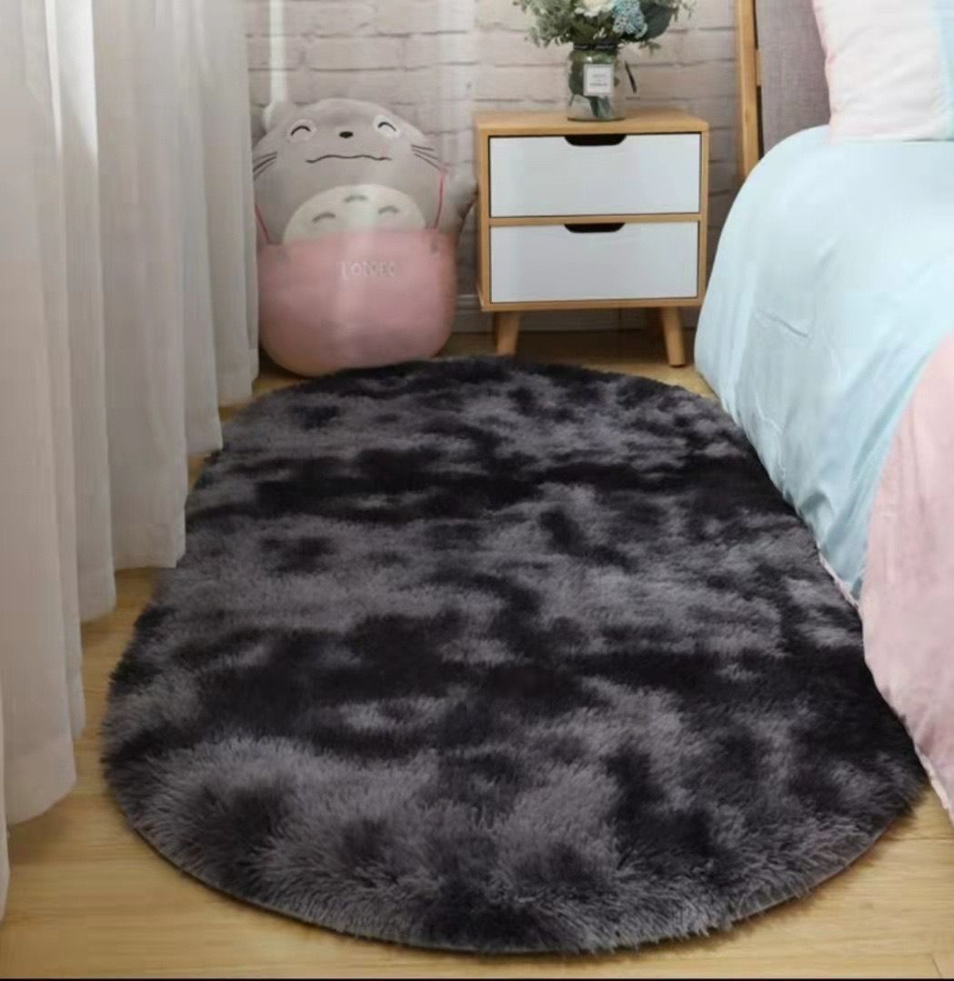 Elliptical long plush carpet,40*60cm,50*80cm,60*90cm,40*120cm,60*120cm,80*120cm,60*160cm,80*160cm,80*200cm,100*200cm CRRSHOP free shipping plush carpet, bedroom bedside carpet, dressing room, decorative floor mat