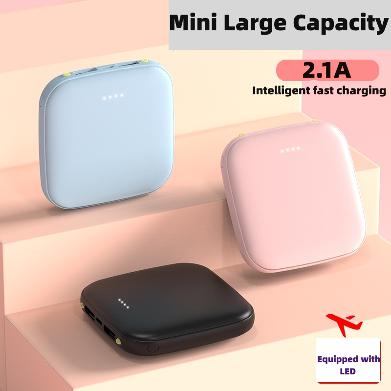 Mini High Capacity Power Bank digital phone charger CRRshop free shipping best sell Power Bank Mini Creative Fast Charging High Capacity Mobile Power Gift 20000 mA white pink black blue chargers
