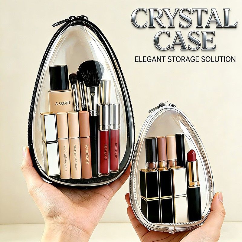 Clear PVC Shell-Shaped Makeup Bag with Zipper, Transparent Cosmetic Organizer, Waterproof Portable Travel Toiletry Pouch, 2 Sizes Dustproof Beauty Storage Case for Lipsticks, Brushes, Skincare Products and Small Accessories
