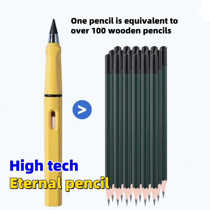 Black technology eternal pencil, no need to sharpen pencil, students, unable to finish writing and drawing, not easily broken pencil CRRSHOP 12pcs free shipping An Endless Pencil 