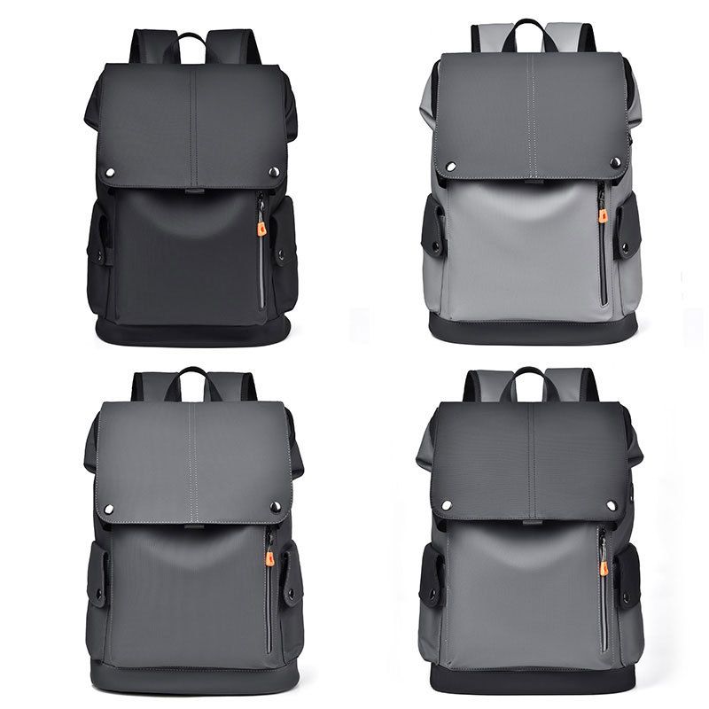 Men Business Backpack Large Capacity Travel Laptop Bag Trendy PU Leather Functional Workwear Style Shoulder Backpack
