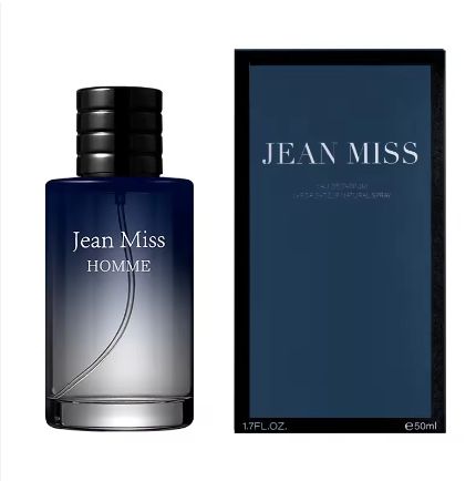 JEAN MISS 30ml/50ml Luxury Long Lasting Women and Men Perfume blue black lid premium perfume bottle atomizer refillable bottle