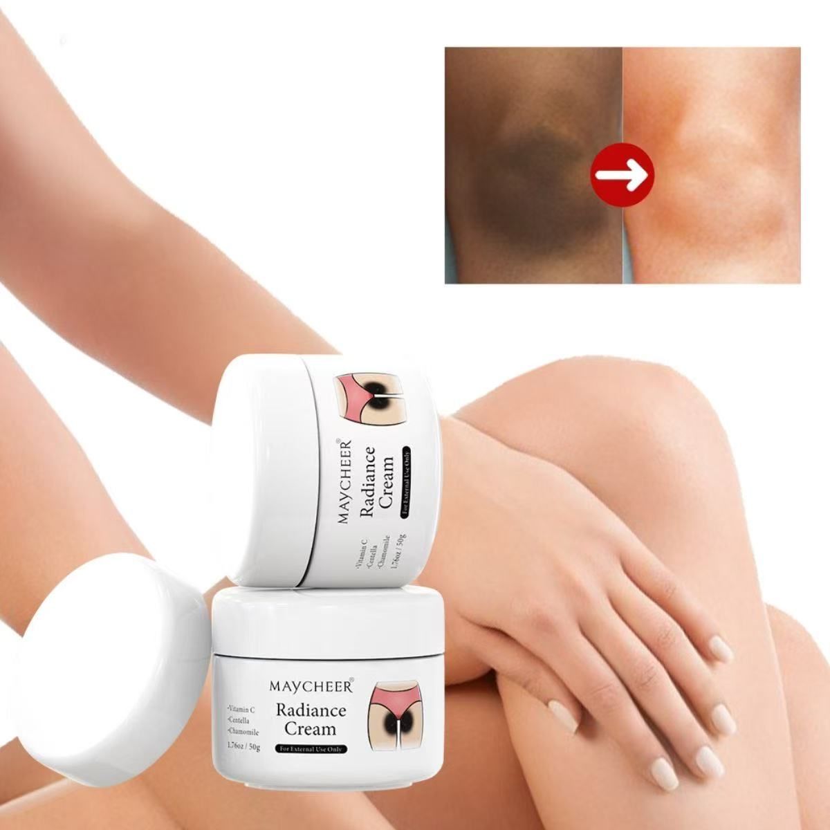 MAYCHEER Melatonin Cream Whitening and Moisturizing for Armpits, Arms, Knees, and Dry Skin