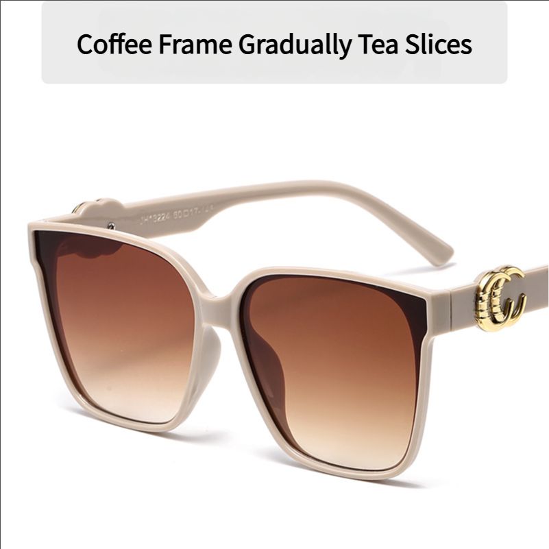 Full frame sunglasses fashion double moon decoration Miding glasses men and women the same style temperament uv400 sunglasses