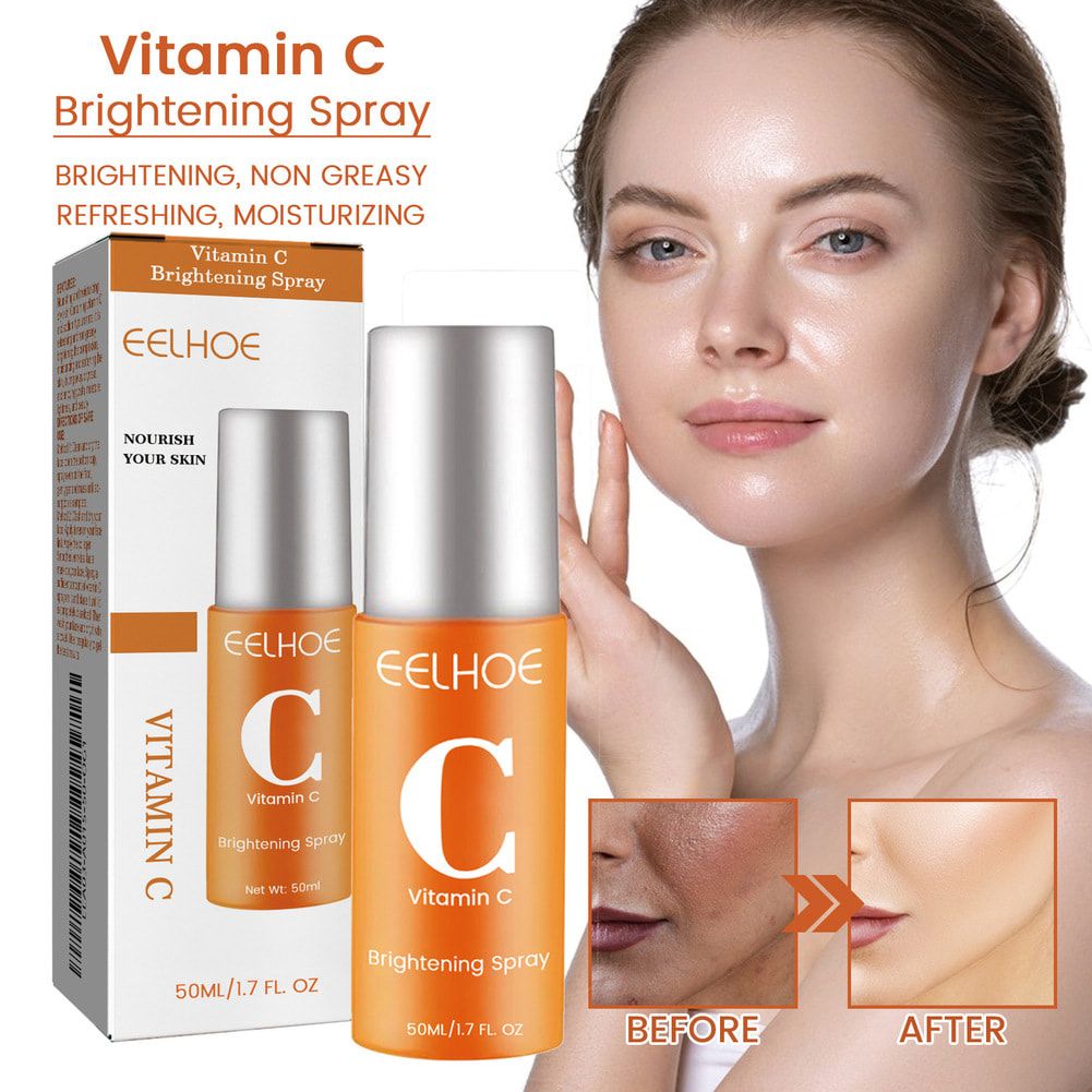 EELHOE Vitamin C Moisturizing Spray Set Face Whitening Spray Reduce Fine Lines Lifting Firming & Brightening Skin Facial Care Product