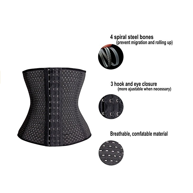 Waist Trainer Slimming Belt Slim Body Shaper Corset Trimmer Sport Gym Fat Burner Elastic Shapewear Black