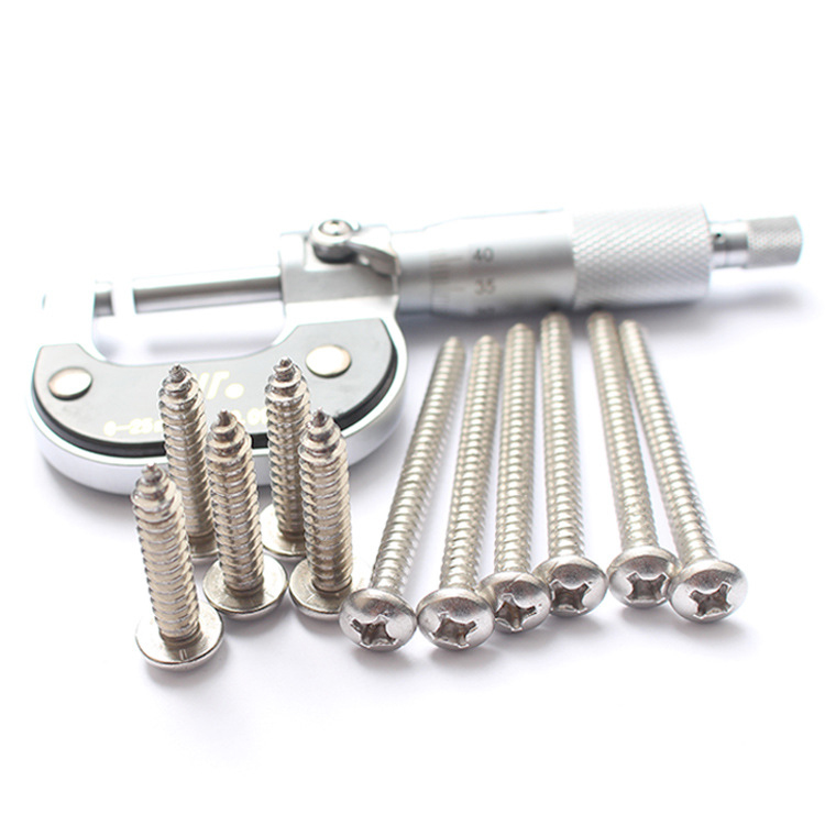 304 Stainless Steel Round Pan Head Phillips Cross Wood Screws Self Tapping Drilling Screws