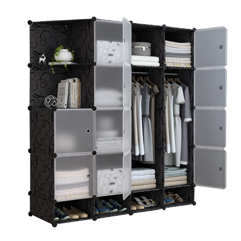 L456456 Portable Wardrobe Closets DIY Cube Storage for Space Saving, Upgraded Combination Bedroom Armoire with Lock, Storage Organizer, Clothes Dresser, Closet Storage Organizer