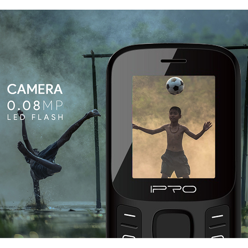 IPRO A20 2G Feature Phone 1400mAh Large Battery FM MP3 Music Playing 0.08MP Camera with Flashlight Torch French English Language 32MB GSM Celular Mobile Phones 