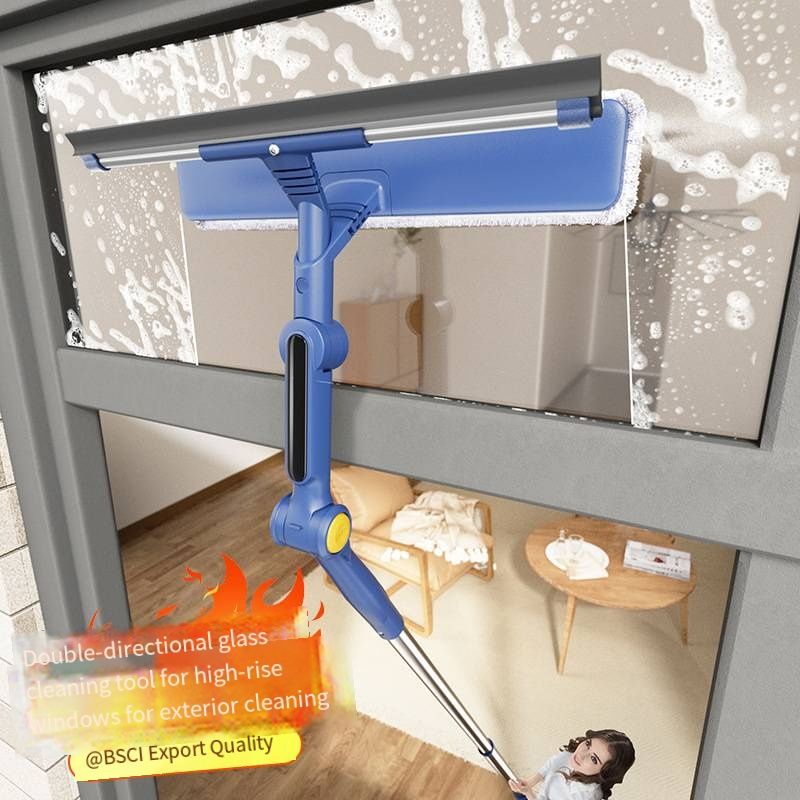 Magnetic Double Sided Glass Cleaning Tool High Rise Window Cleaner Anti-fall Design Outdoor Window Washing Squeegee Professional Housekeeping Glass Wiping Tool for Home High-rise Buildings