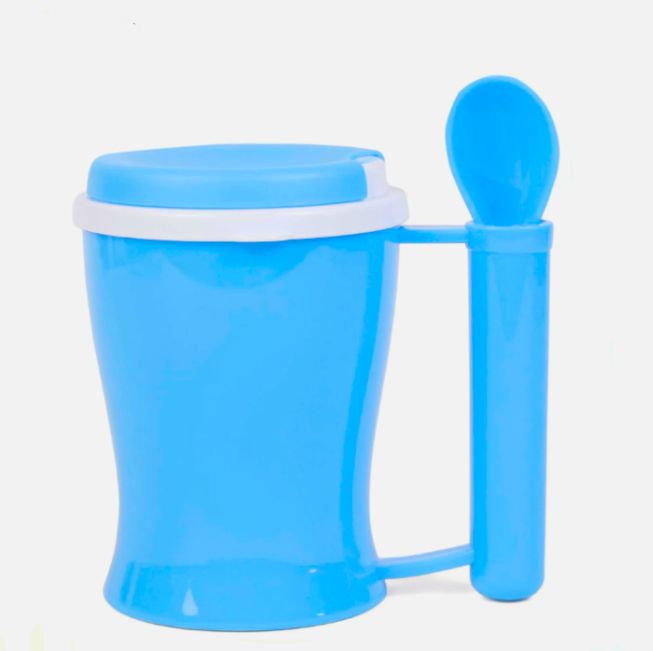 550ML High-quality durable plastic multifunctional fancy kids Cup with lid, spoon & holder