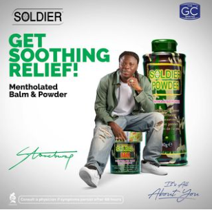 Ghandour Cosmetics Soldier Mentholated Powder 80g
