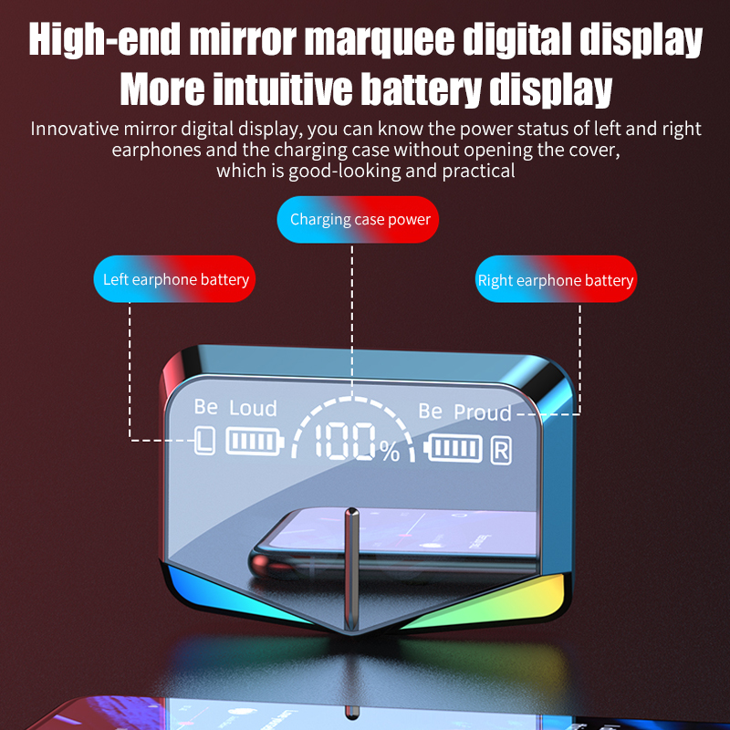 Game/music mode Low-Latency Bluetooth Earphones TWS 5.1 Wireless Microphone Touch Control