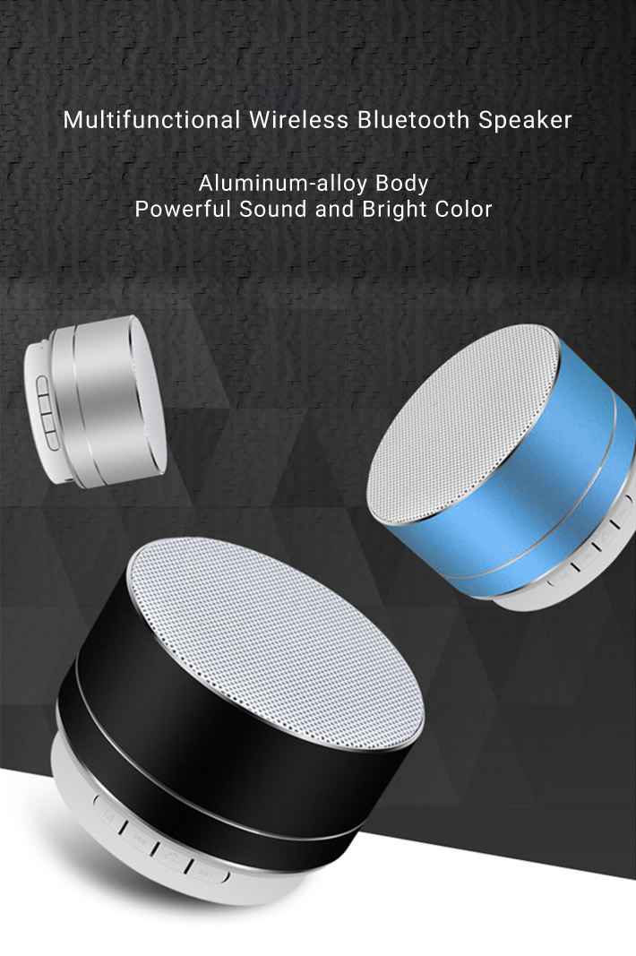 LLT A10 Bluetooth Speaker Mini Portable Loudspeaker TF USB Subwoofer Music Player Black 1Pcs/Box