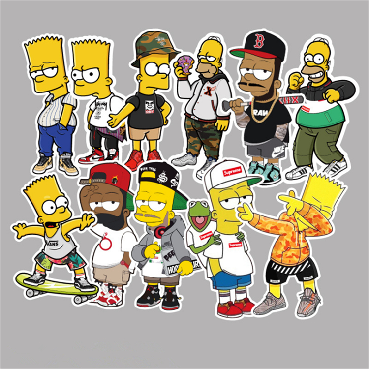 50Pcs Simpson coated paper stickers