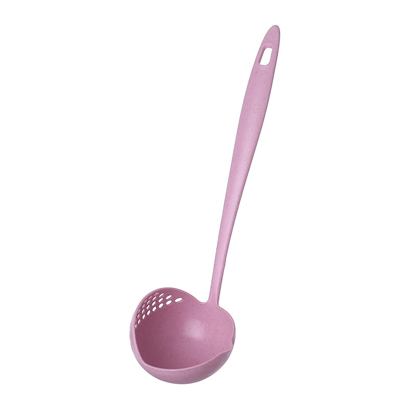 AKAKD Kitchen wheat spoon soup spoon funnel two in one long-handled plastic spoon environmental tableware hot pot fishing spoon factory
