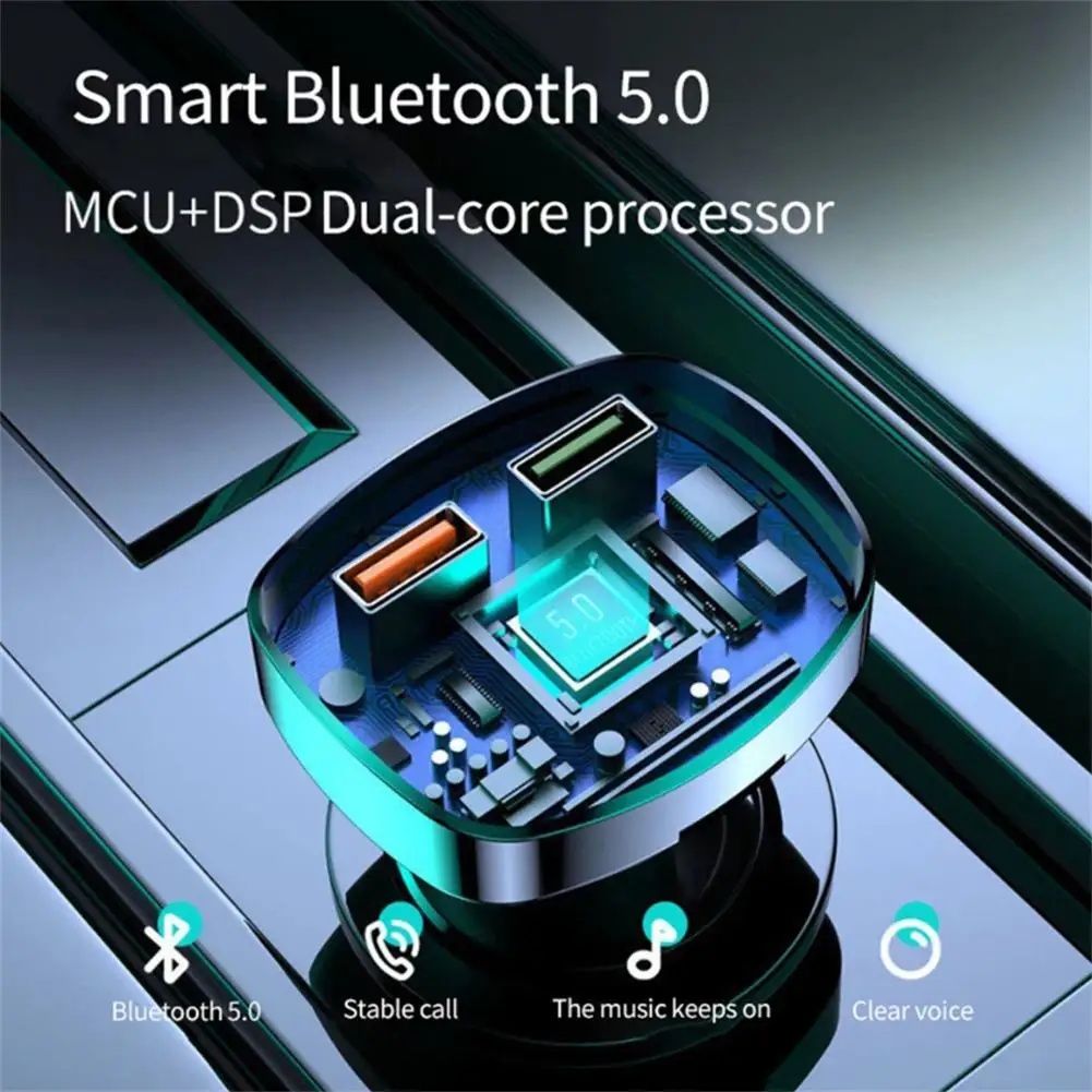 Factory Direct Car Bluetooth MP3 Player Hands-free Call Voice Broadcast PD Fast Charging U Disk Music Player
