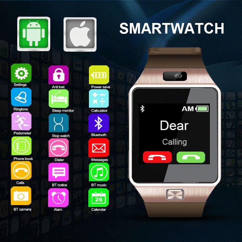 DZ09 Smart Bluetooth Calling Watch Support SIM Card Independent Call Multi-Language Smart Wristwatch
