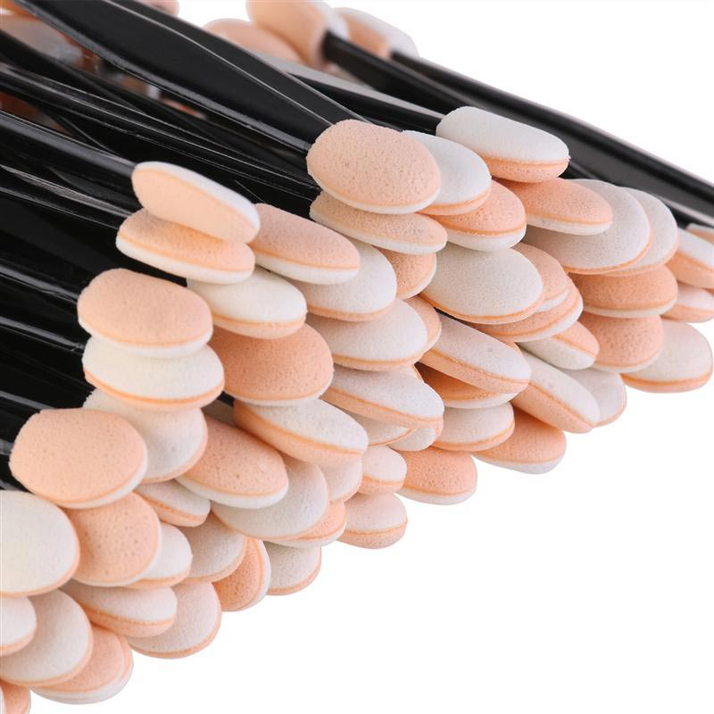 50/5PCS Disposable Eyeshadow Brush Dual Sided Sponge Nylon Kit Makeup Eye Shadow Brushes For Cosmetic Applicator Make up