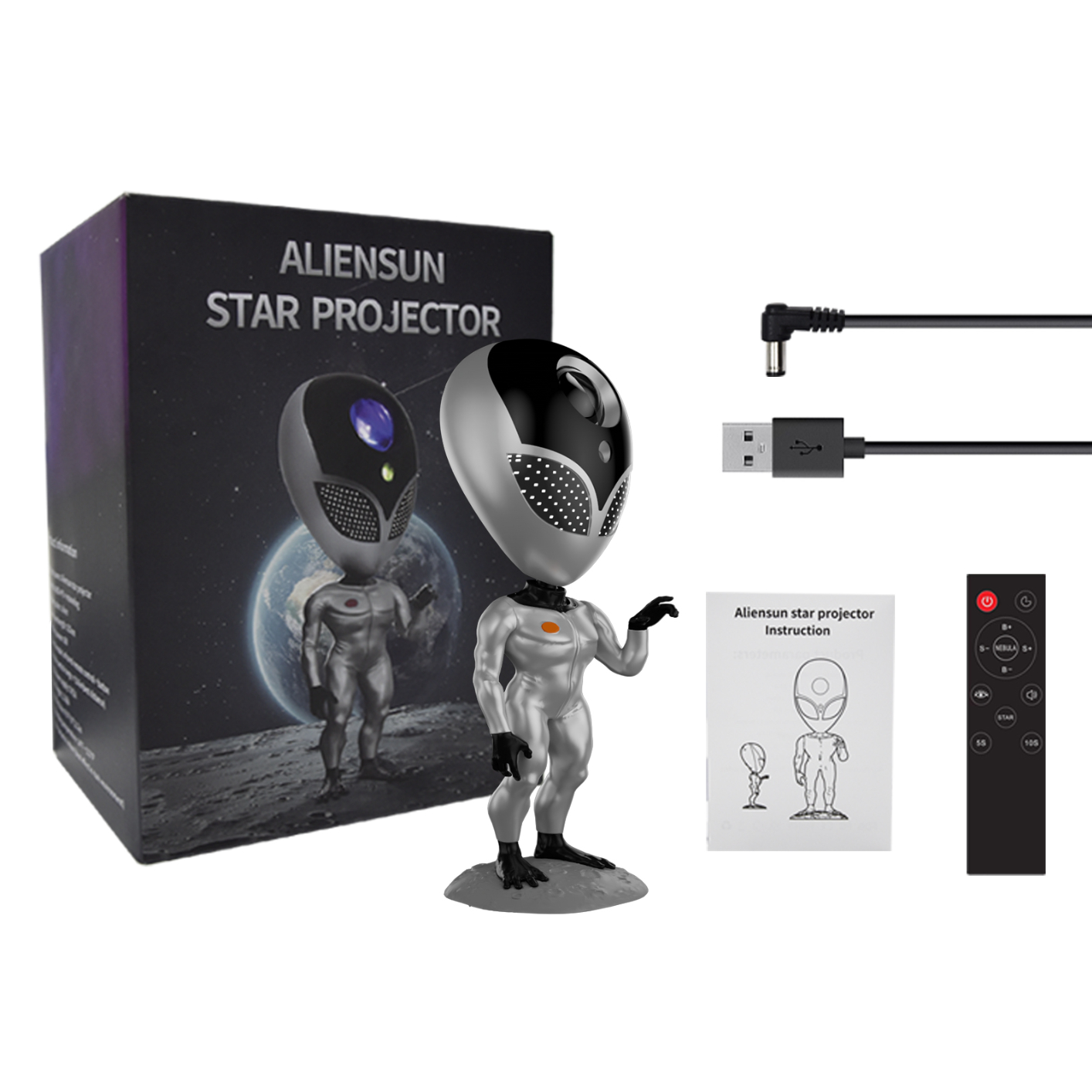 Alien star light dream aurora nebula bedroom projection light children's voice interactive smart atmosphere night light