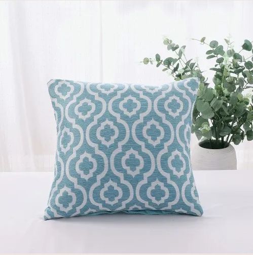 Throw Pillow, Classical Embroidery Jacquard Comfortable Pattern Square Decorative Cushion,20x20in Jacquard Fabric 200 TC Cushion Cover. Pillowcases Square Cushion Covers for Couch