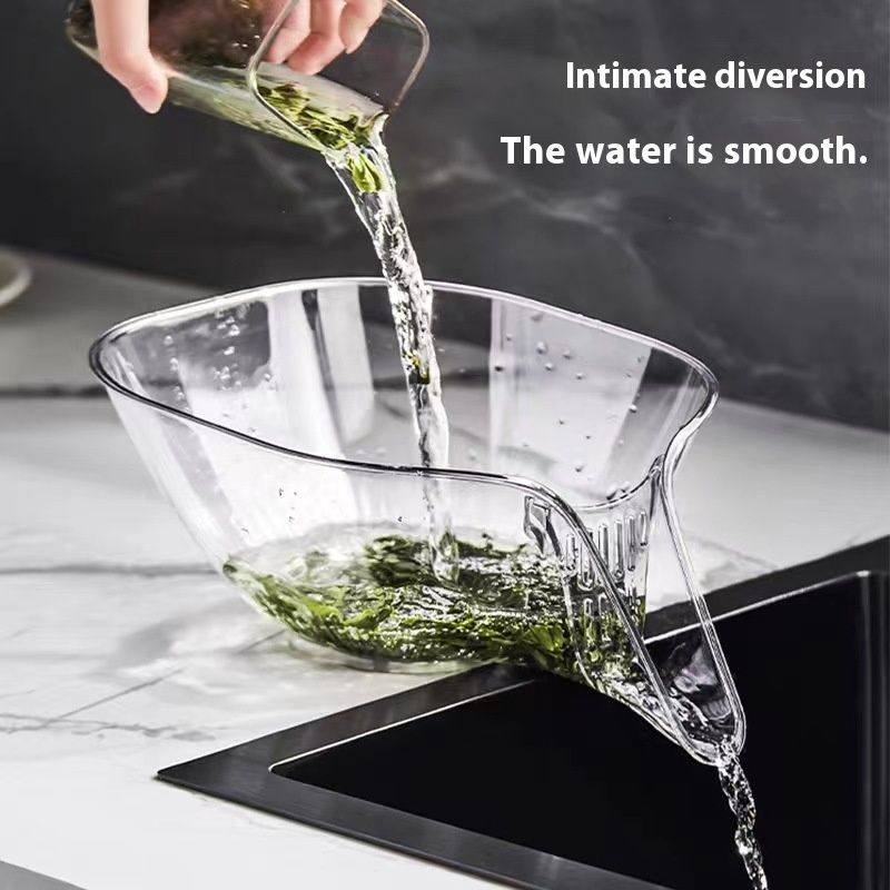 AUNONT Multifunctional draining basket household new kitchen dishes draining plastic storage fruit tray creative draining basket