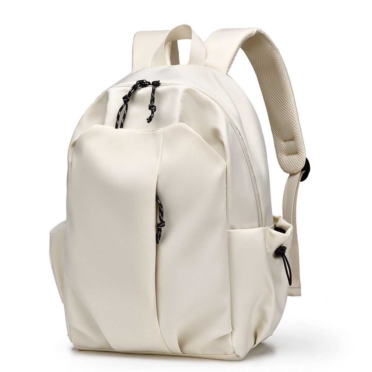 Solid color simple backpack with large capacity 16 "computer bag shoulder 2024 new ins student backpack，Oxford cloth,Large capacity