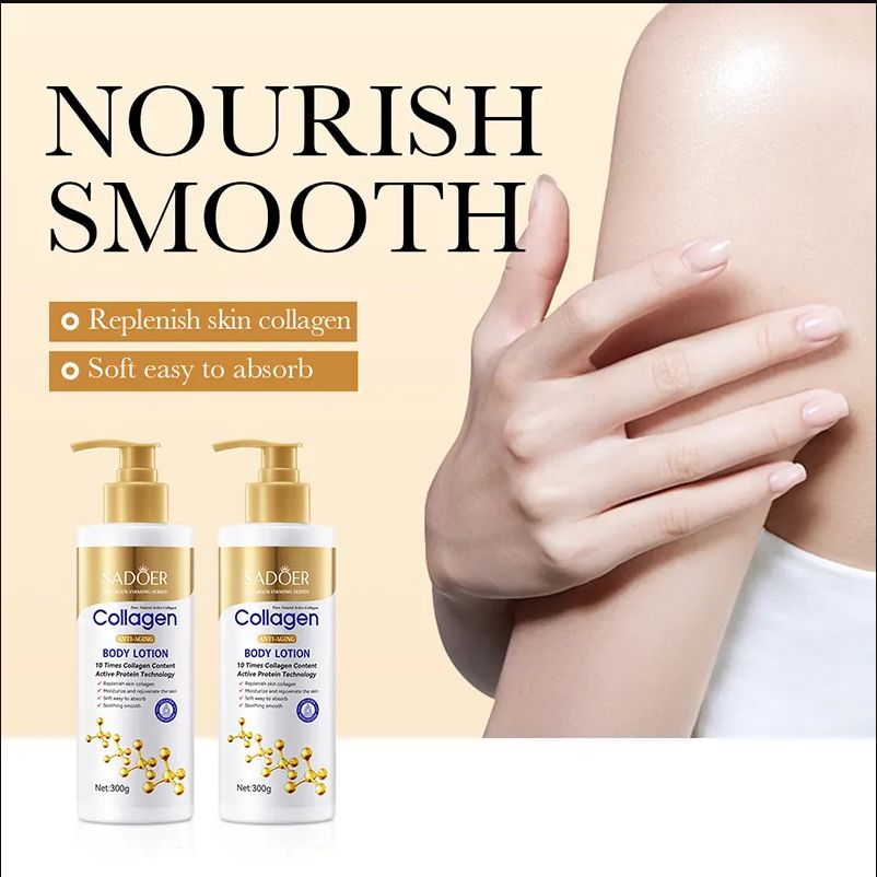 Gold bone collagen Anti aging Essence liquid skin care Serum face gel Deep moisturizing facial mask Whitening skincare seriesBody lotion 300g