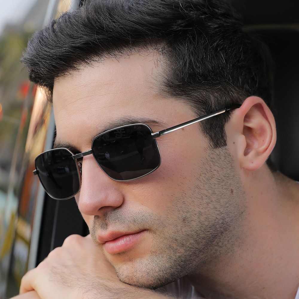 A615 Men's New Polarized Color-Changing Folding Sunglasses Square Night Vision Glasses