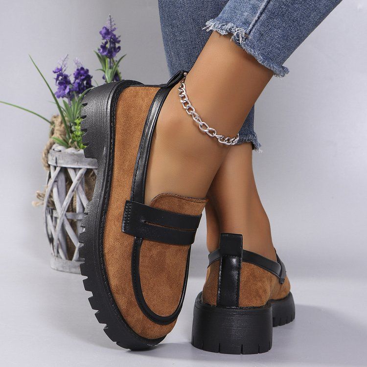 Large size loafer shoes 2024 new single shoe leopard print British style fashion shoes temperament 100 suede women's shoes 099