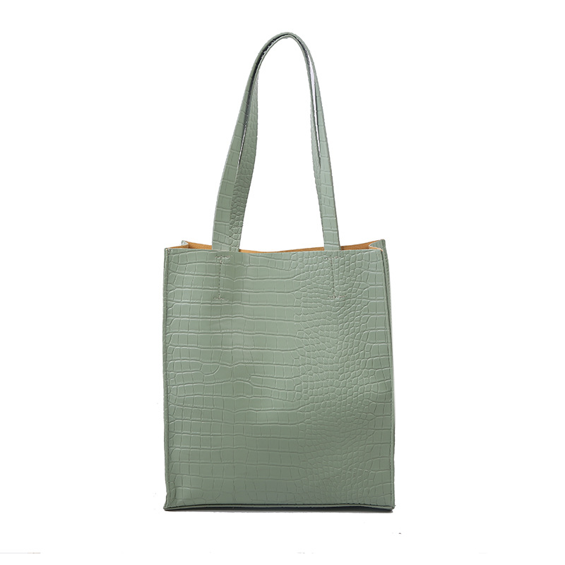 Handbags Fashion Retro Large Capacity PU Soft Leather Bucket Shoulder Bag Trend Handbag
