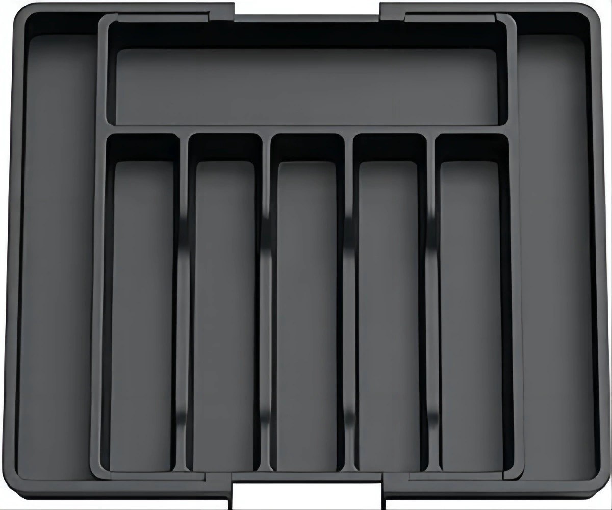 Wannilen Silverware Drawer Organizer, Expandable Utensil Tray for Kitchen, Cutlery Holder, Adjustable Plastic Storage for Spoons Forks Knives