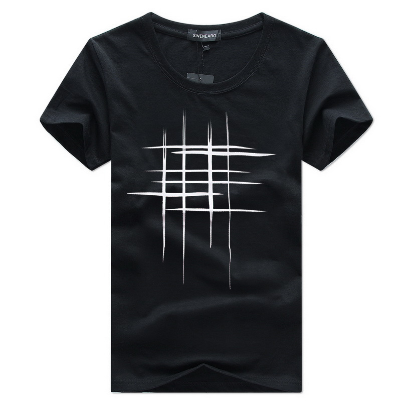 CVC Summer Crew Neck T-shirt Men Clothing Plus Size Short Sleeve Graphic Tee