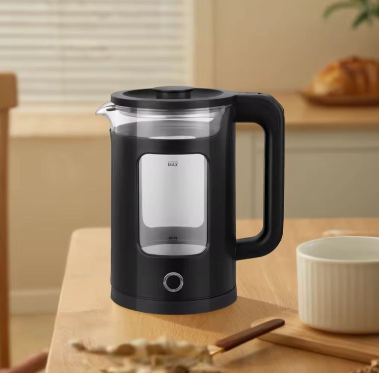 GR High-quality Glass Double Wall LED Design Electric 1500W 2.3L Household Kettle. Model: GR-62078