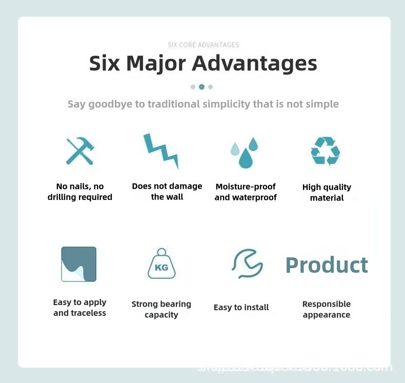 12 Pack Thickened and Strong traceless storage Hooks