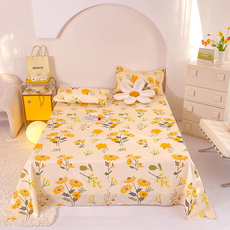 Bed Sheet ，Washed cotton printed bed sheets，Aloe vera cotton bed sheet free shipping