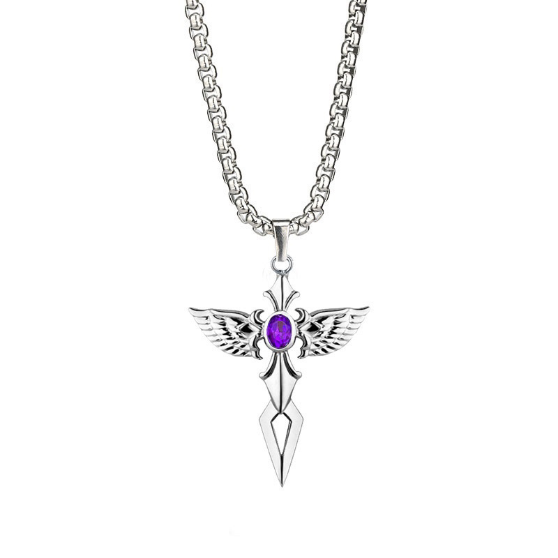 Stainless steel cross pendant necklace free shipping men boy Hip hop necklace