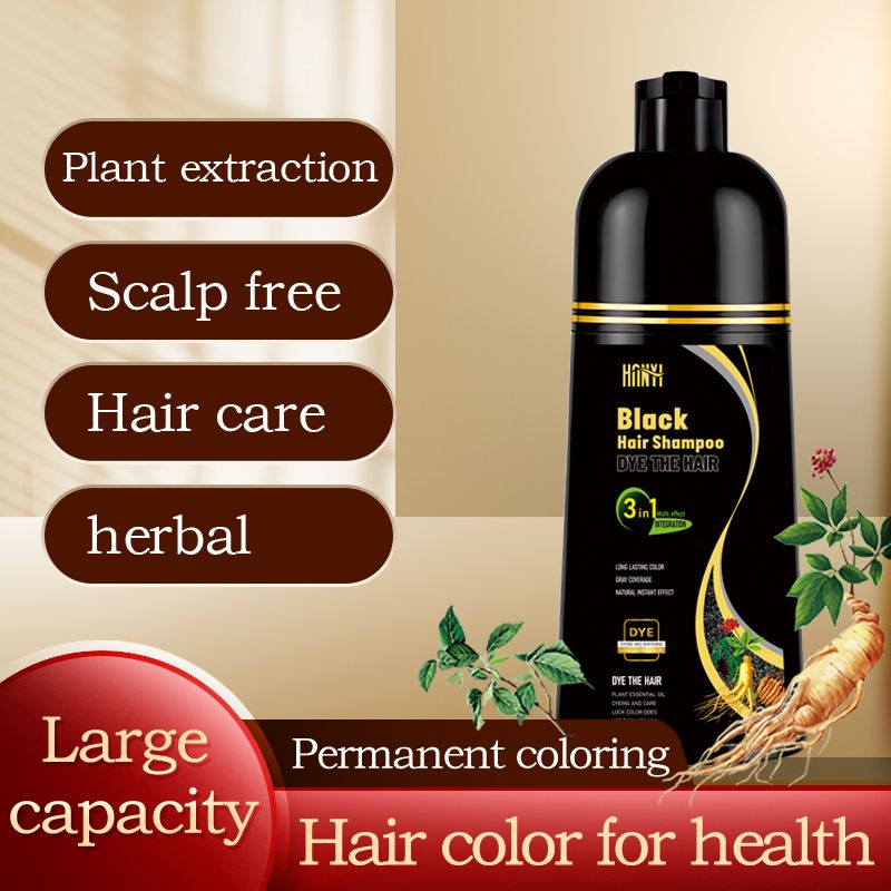 Black hair dye solid color black hair white to black bubble hair dye cream