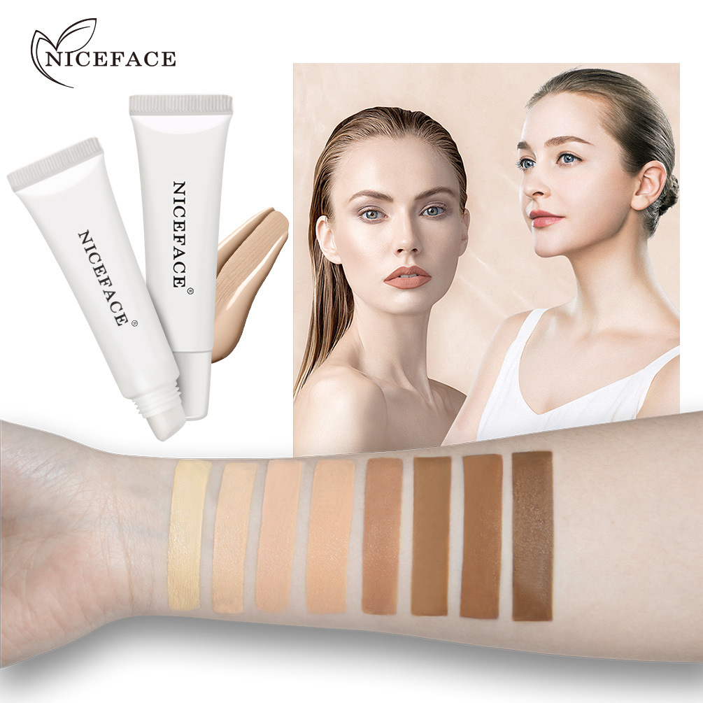 F-19063 NICEFACE Concealer Liquid Foundation Cream BB Cream Base Makeup Waterproof Brighten Skin Whitening Concealer Foundation Cover