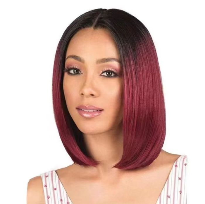 Cozy Cottage 32cm Short Straight Bob Wig Human Hair Lace Frontal Wigs Brazilian Virgin Human Hair For Black Women Straight Bob lace Front Wigs Pre Plucked with Baby Hair Natural Black/Red/Brown
