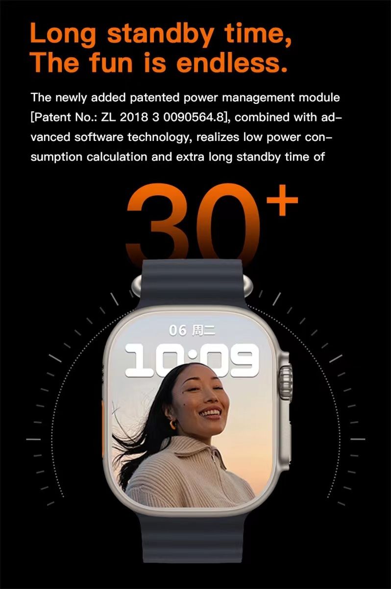T9 Ultra 2024 New Up graded Smart Watch for Men Women for iPhone  Android, 1.99" Fitness Tracker Bluetooth Call [Answer/Make],Life Waterproof with Heart Rate/SpO2/Sleep Monitor, 100+ Sport Modes
