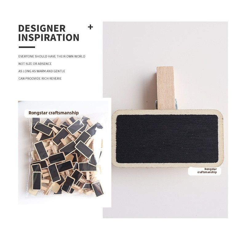 Mini chalkboard clip wooden display price tag sticky note clip mini photo clip small chalkboard