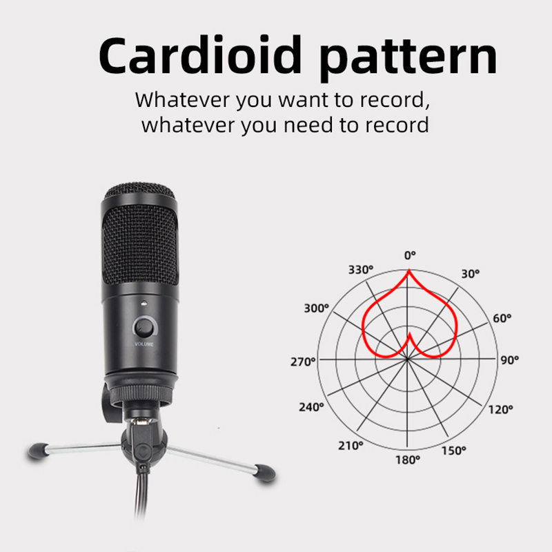 USB Microphone for Computer Condenser Recording Mic, Desktop Microphone Studio Audio Mic for Gaming Streaming Podcasting and Video Call