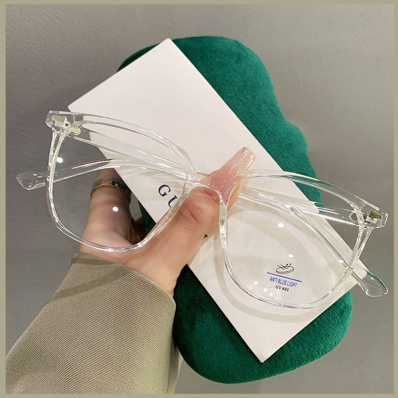 TR90 Big Frame Square Anti Blue Light Glasses Frame Over-sized Optical Glasses Computer Eye-wear Frame For Women Round Eyeglasses