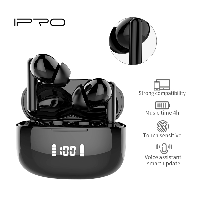 Wireless Earphones IPRO K1Pro Sports In-Ear TWS Earbuds HD Stereo For Xiaomi fone auriculares Headphone Black