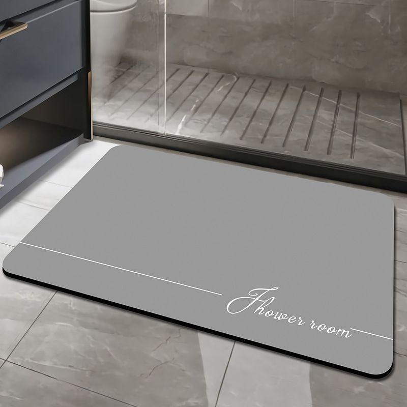 Simple and pure color diatomite floor mat, quick-drying water-absorbing mat, anti-slip mat, bathroom entrance, household use